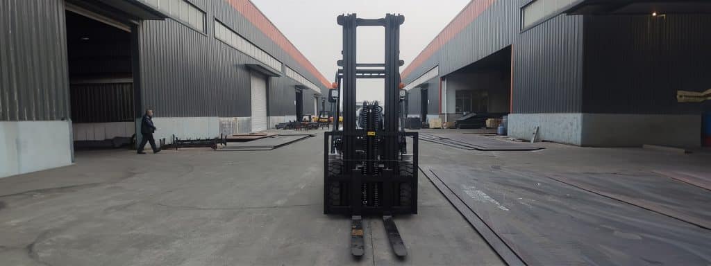 Grúas horquillas de Bullrock Chile en obra de construcción