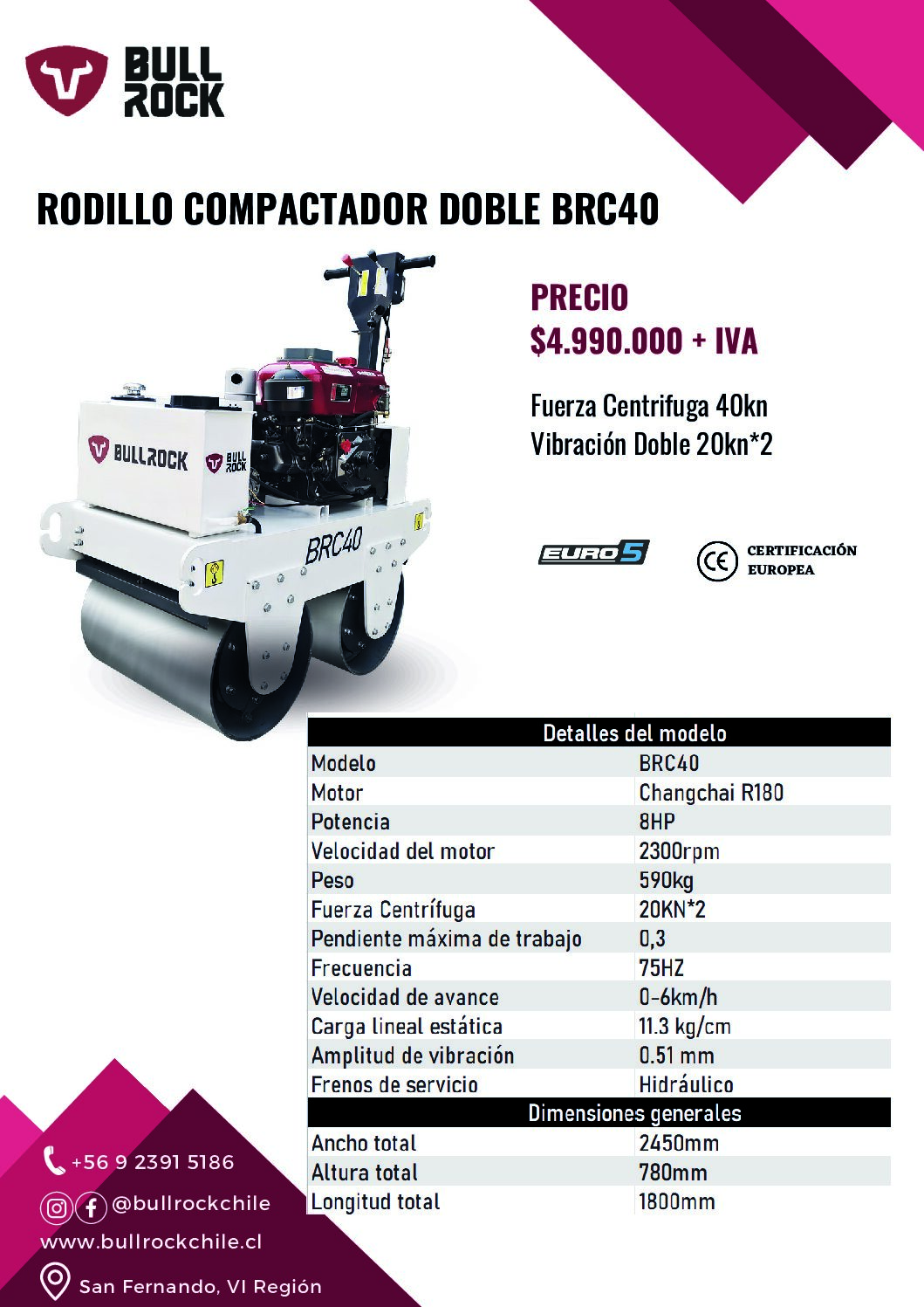 RODILLO COMPACTADOR DOBLE BRC40 - Imagen 9