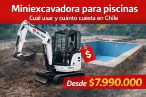 miniexcavadora para piscinas en Chile